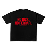 WD "Ferrari" Boxy Crop Tee in Black