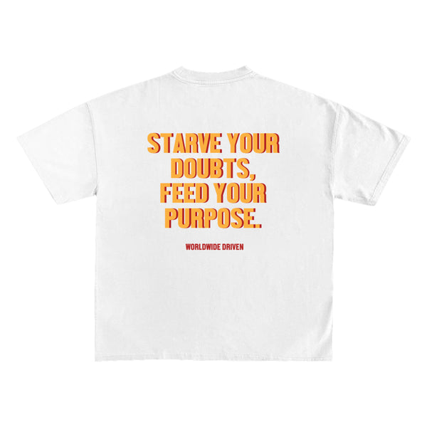 WD "Starve Your Doubts" Tee In White